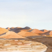 aquarelle-oued-draa-maroc