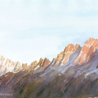 aquarelle-coucher-soleil-aiguilles-chamonix-