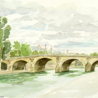 Watercolor-Pont-Marie