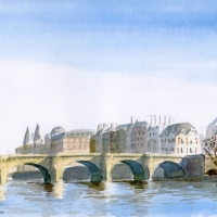 Watercolor-Pont-Neuf-Paris-3