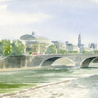 Watercolor-Pont-au-Change