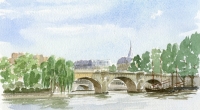 Watercolor-Pont-Neuf-Paris-1