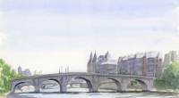 Watercolor-Pont-Neuf-Paris-2