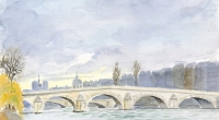 Watercolor-Pont-Royal-Paris